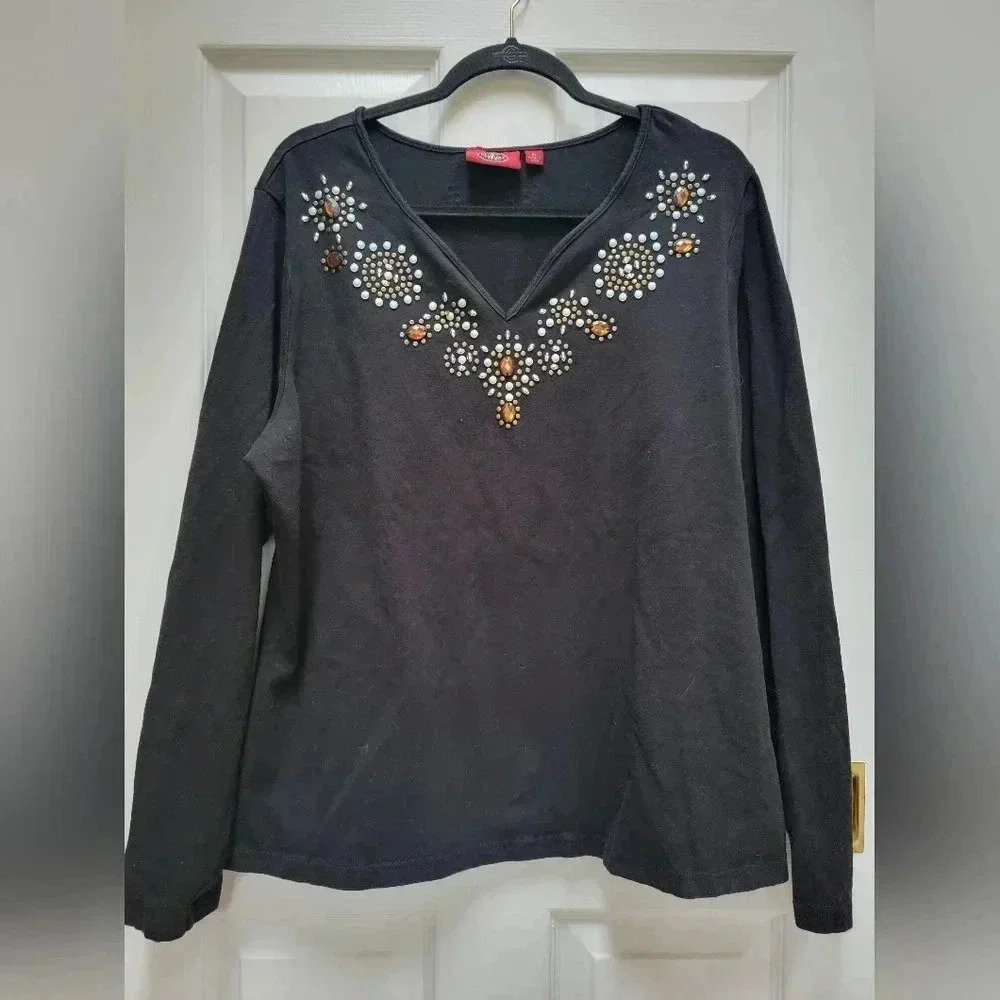 The Grand Ole Opry Nashville Womens Badazzled Long Sleeve Western Shirt Size XL